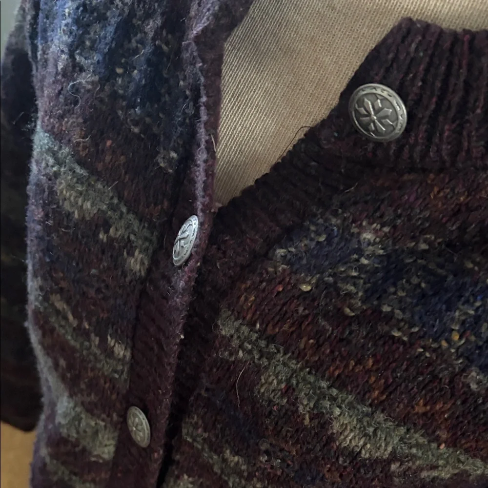 Alps Fine Women’s Apparel Cozy Multicolor Cardigan Sweater - Picture 5 of 5